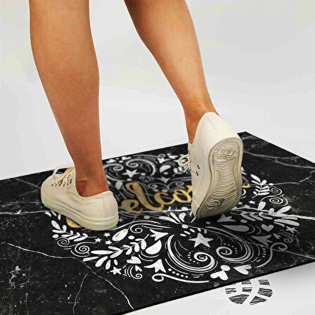 Monnhein Kapı Önü Paspası - Modern ve Şık Kapı Paspası | Ev, Ofis ve Dış Mekân Kullanımı İçin (Gold Elegance)