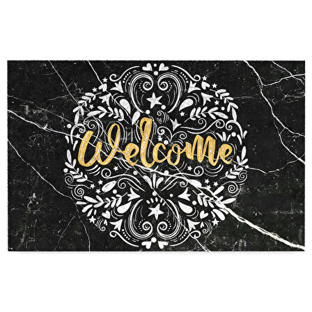 Monnhein Kapı Önü Paspası - Modern ve Şık Kapı Paspası | Ev, Ofis ve Dış Mekân Kullanımı İçin (Gold Elegance)