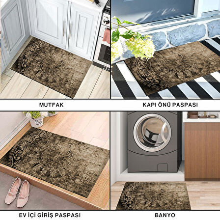 Monnhein Kapı Önü Paspası - Modern ve Şık Kapı Paspası | Ev, Ofis ve Dış Mekân Kullanımı İçin (Vintage Elegance)