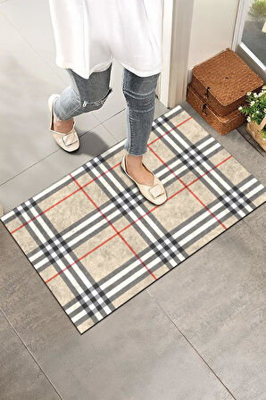 Monnhein Kapı Önü Paspası - Modern ve Şık Kapı Paspası | Ev, Ofis ve Dış Mekân Kullanımı İçin (Ekose)