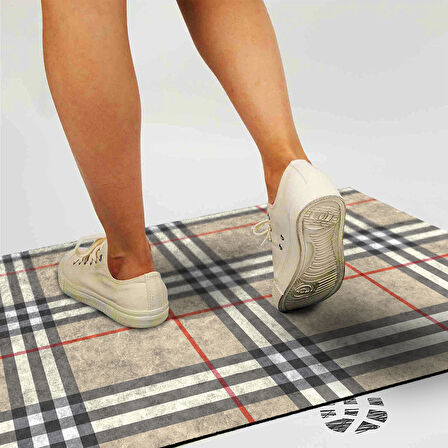 Monnhein Kapı Önü Paspası - Modern ve Şık Kapı Paspası | Ev, Ofis ve Dış Mekân Kullanımı İçin (Ekose)