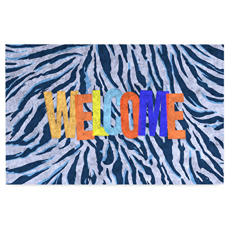 Monnhein Kapı Önü Paspası - Modern ve Şık Kapı Paspası | Ev, Ofis ve Dış Mekân Kullanımı İçin (Renkli Karşılama Welcome)