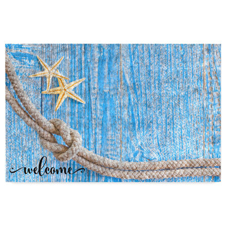 Monnhein Kapı Önü Paspası - Modern ve Şık Kapı Paspası | Ev, Ofis ve Dış Mekân Kullanımı İçin (Ocean Serenity)