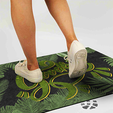 Monnhein Kapı Önü Paspası - Modern ve Şık Kapı Paspası | Ev, Ofis ve Dış Mekân Kullanımı İçin (Tropical Goodbye)