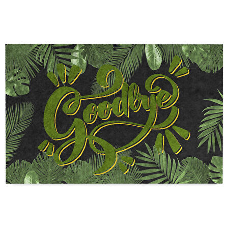 Monnhein Kapı Önü Paspası - Modern ve Şık Kapı Paspası | Ev, Ofis ve Dış Mekân Kullanımı İçin (Tropical Goodbye)