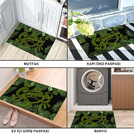 Monnhein Kapı Önü Paspası - Modern ve Şık Kapı Paspası | Ev, Ofis ve Dış Mekân Kullanımı İçin (Tropical Goodbye)