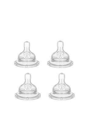 Wee Baby Geniş Ağızlı Biberon Emziği Yoğun Akış No :3  (4 Lü Eko Paket)