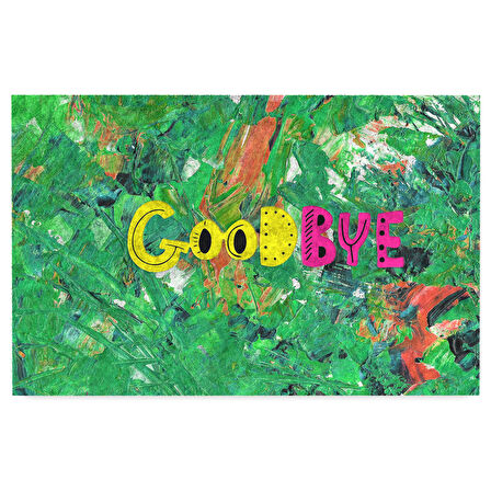 Monnhein Kapı Önü Paspası - Modern ve Şık Kapı Paspası | Ev, Ofis ve Dış Mekân Kullanımı İçin (Good bye Boyama)