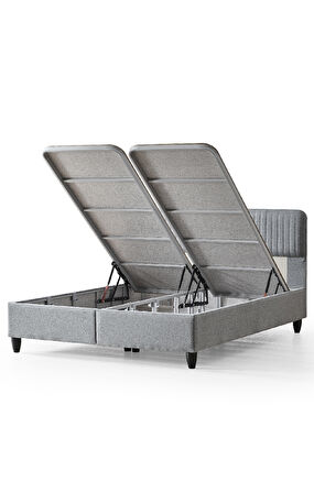 Menekşe Çift Kişilik Depolamalı Sandıklı Baza ve Başlık 2’li Set