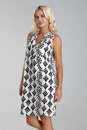 Cepli Yıkanmış Pamuk Likralı Elbise