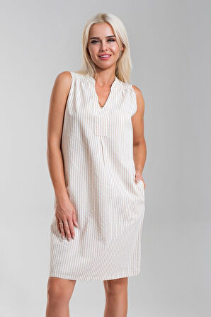 Bold & Young Cepli Yıkanmış Pamuk Likralı Elbise