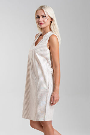 Bold & Young Cepli Yıkanmış Pamuk Likralı Elbise