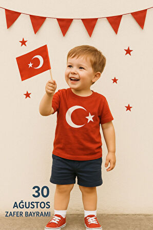 ( 80 Adet ) Vatan Küçük Boy Çıtalı Kağıt Türk Bayrağı Ay Yıldız Bayrak 12 x 20 cm