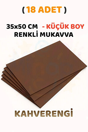 Kahverengi Renkli Mukavva 18 Adet 35x50 cm Sert Karton Mukavva