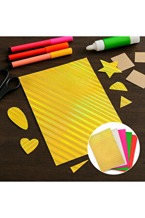 Hologramlı 50x70 Fon Kartonu 10'lu Paket Renkli Paket