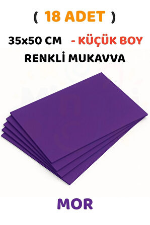 Mor Renkli Mukavva 18 Adet 35x50 cm Sert Karton Mukavva