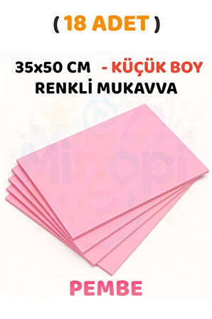 Fuşya Renkli Mukavva 18 Adet 35x50 cm Sert Karton Mukavva