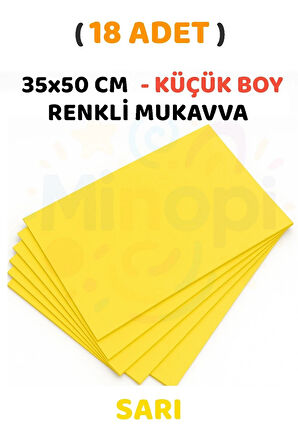 Sarı Renkli Mukavva 18 Adet 35x50 cm Sert Karton Mukavva
