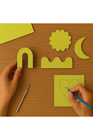 Sarı Renkli Mukavva 18 Adet 35x50 cm Sert Karton Mukavva