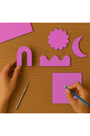 Pembe Renkli Mukavva 36 Adet 35x50 cm Sert Karton Mukavva