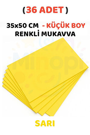 Sarı Renkli Mukavva 36 Adet 35x50 cm Sert Karton Mukavva