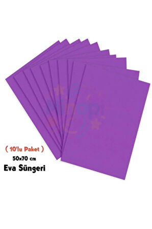 Mor Renkli Eva Süngeri 50x70 cm 10'lu Paket 1.5 mm