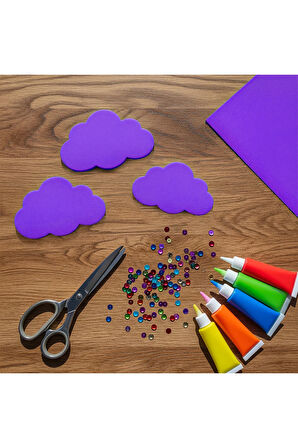 Mor Renkli Eva Süngeri 50x70 cm 10'lu Paket 1.5 mm