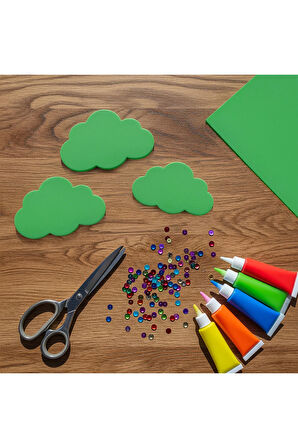 Yeşil Renkli Eva Süngeri 50x70 cm 10'lu Paket 1.5 mm