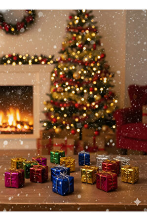 120 Cm Yılbaşı Çam Ağacı Seti | RGB Peri Led Işıklı Ve Yılbaşı Süsleri Paketi | Kar Spreyi | Noel