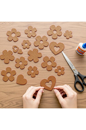 Kahverengi Renkli Simli Eva Süngeri 50X70 cm 10'lu Paket 1.5 mm