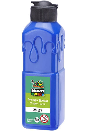 Mavi Parmak Boyası Nova Color 250 ml - Kolay Silinebilir