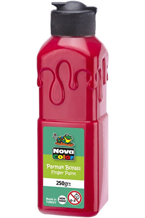 Kırmızı Parmak Boyası Nova Color 250 ml - Kolay Silinebilir