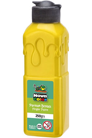 Sarı Parmak Boyası Nova Color 250 ml - Kolay Silinebilir