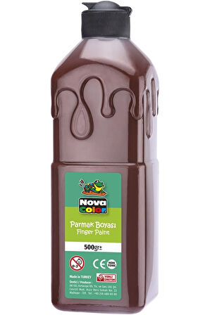Kahverengi Parmak Boyası Nova Color 500 ml - Kolay Silinebilir