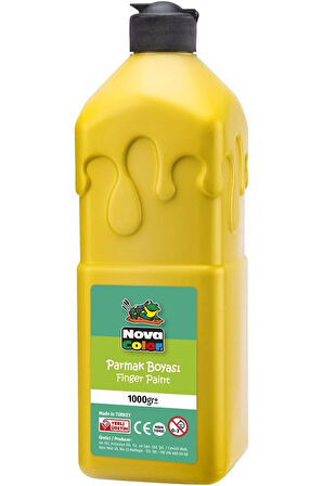 Sarı Parmak Boyası Nova Color 1000 ml - Kolay Silinebilir