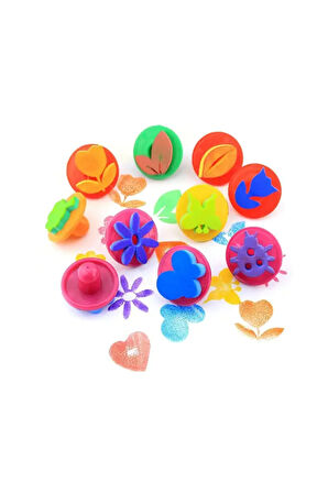 25 Paket Eva Baskı Süngeri 12'li Paket Farklı Şekiller Boya Süngeri