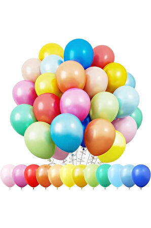 Lacivert Balon Desensiz Renkli Lateks Balon Normal Ebat 100'lü Paket