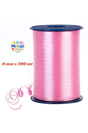 Açık PembeRafya Balon ipi 8 mm x 200 mt Pastel Renk