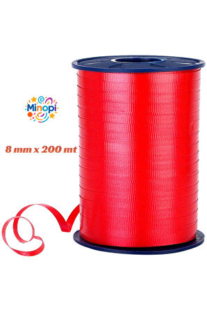 Kırmızı Rafya Balon ipi 8 mm x 200 mt Pastel Renk