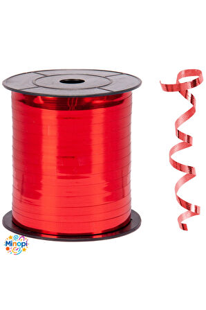 Kırmızı Metalik Rafya Balon İpi 8 mm x 200 mt Metalik Renk