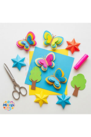 20 Paket 25x35 Fon Kartonu Paketi 10'lu Hobi Tasarım Anaokulu Kreş Malzemesi