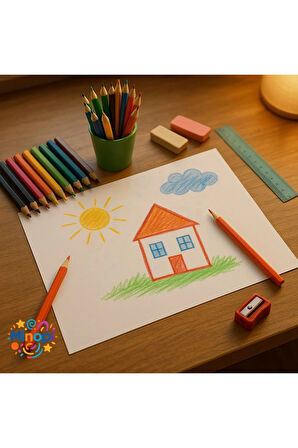 1 Paket 25x35 Resim Kağıdı Paketi 10'lu Sulu Akrilik Guaj Boya Hobi Tasarım