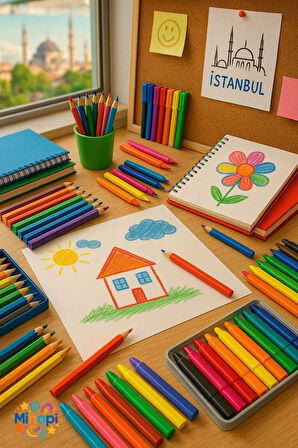 100 Paket 25x35 Resim Kağıdı Paketi 10'lu Sulu Akrilik Guaj Boya Hobi Tasarım