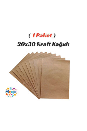 1 Paket Kraft Kağıt 90 gr Saman Kağıt 20x30 Paketi 100'lü
