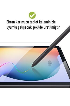 Samsung Galaxy Tab S6 Lite P610 P615 10.4 inç Uyumlu Temperli Ekran Koruyucu Kırılmaz Cam