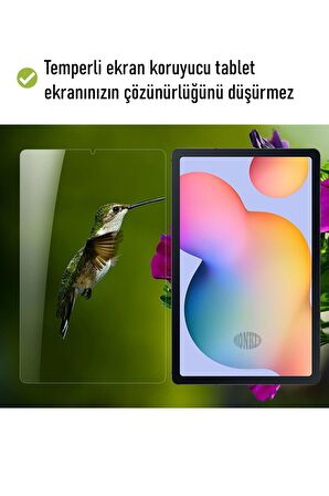 Samsung Galaxy Tab S6 Lite P610 P615 10.4 inç Uyumlu Temperli Ekran Koruyucu Kırılmaz Cam