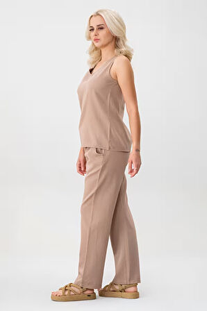 BOLD & YOUNG Kadın Kolsuz %100 Pamuklu Atlet