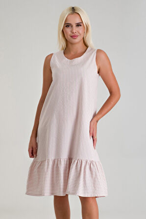 Bold & Young Cepli Kolsuz Pamuklu Dokuma Elbise