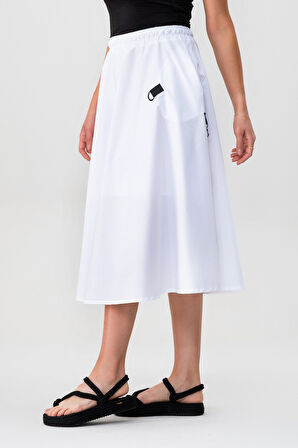 Bold & Young Kadın Tokalı Cepli Beli Lastikli Etek