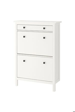 HEMNES ayakkabı dolabı, beyaz, 89x30x127 cm, 3bölmeli